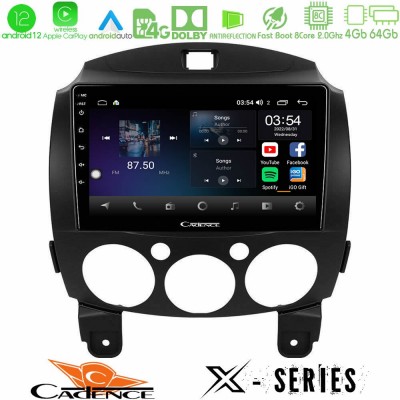 Cadence X Series Mazda 2 2008-2014 8core Android12 4+64GB Navigation Multimedia Tablet 9