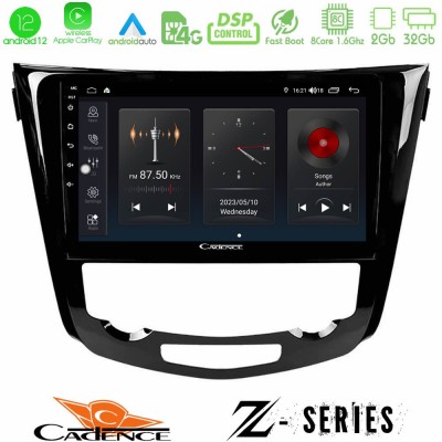 Cadence Z Series Nissan Qashqai J11 (AUTO A/C) 8core Android12 2+32GB Navigation Multimedia Tablet 10