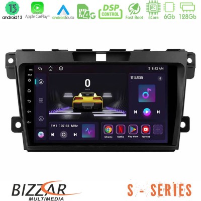 Bizzar S Series Mazda CX-7 2007-2011 8core Android13 6+128GB Navigation Multimedia Tablet 9