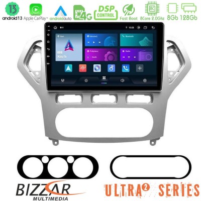 Bizzar Ultra Series Ford Mondeo 2007-2010 AUTO A/C 8core Android13 8+128GB Navigation Multimedia Tablet 9