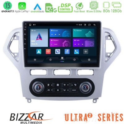 Bizzar Ultra Series Ford Mondeo 2007-2011 (Auto A/C) 8Core Android13 8+128GB Navigation Multimedia Tablet 9