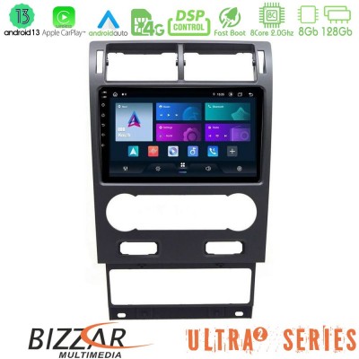 Bizzar Ultra Series Ford Mondeo 2004-2007 8core Android13 8+128GB Navigation Multimedia Tablet 9