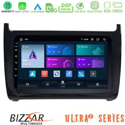 Bizzar Ultra Series Vw Polo 8core Android13 8+128GB Navigation Multimedia Tablet 9