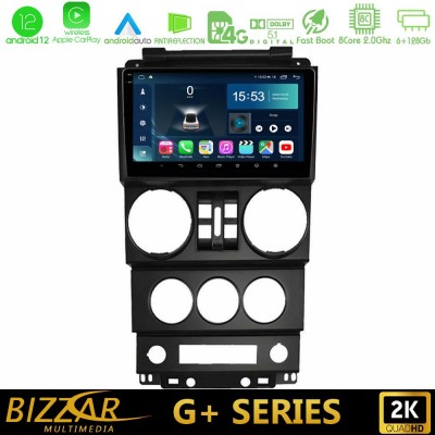 Bizzar G+ Series Jeep Wrangler 2008-2010 8core Android12 6+128GB Navigation Multimedia Tablet 9