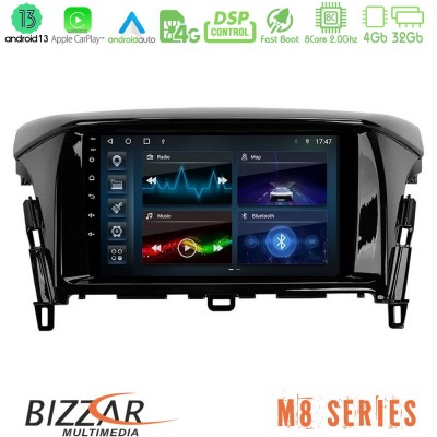 Bizzar M8 Series Mitsubishi Eclipse Cross 8core Android13 4+32GB Navigation Multimedia Tablet 9