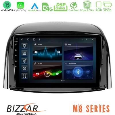 Bizzar M8 Series Renault Koleos 2007-2015 8Core Android13 4+32GB Navigation Multimedia Tablet 9