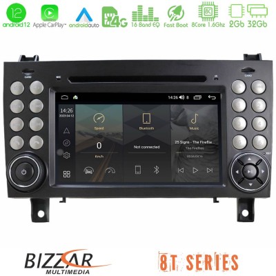 Bizzar OEM Mercedes SLK Class 8core Android12 2+32GB Navigation Multimedia Deckless 7