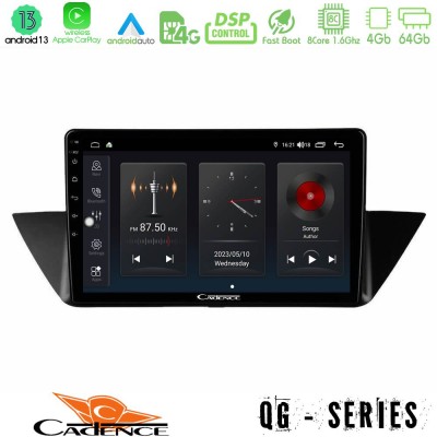 Cadence QG Series 8Core Android13 4+64GB BMW Χ1 E84 Navigation Multimedia Tablet 10