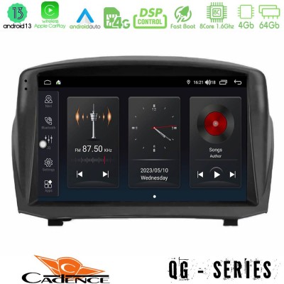 Cadence QG Series 8Core Android13 4+64GB Ford Fiesta 2008-2016 Navigation Multimedia Tablet 9