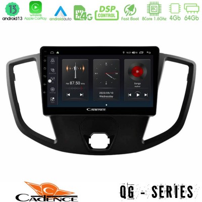 Cadence QG Series 8Core Android13 4+64GB Ford Transit 2014-> Navigation Multimedia Tablet 9