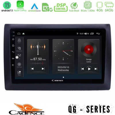 Cadence QG Series 8Core Android13 4+64GB Fiat Stilo Navigation Multimedia Tablet 9