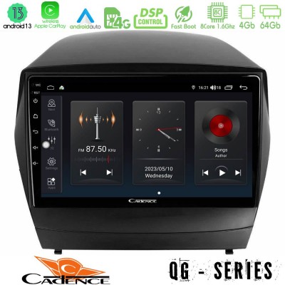 Cadence QG Series 8Core Android13 4+64GB Hyundai IX35 Auto A/C Navigation Multimedia Tablet 9