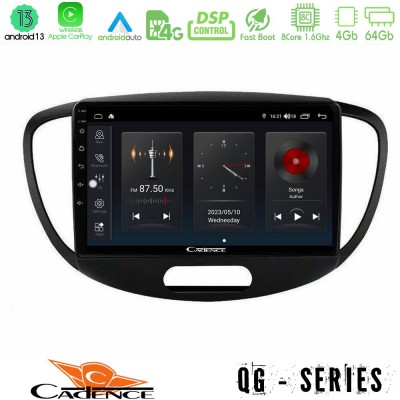 Cadence QG Series 8Core Android13 4+64GB Hyundai i10 2008-2014 Navigation Multimedia Tablet 9