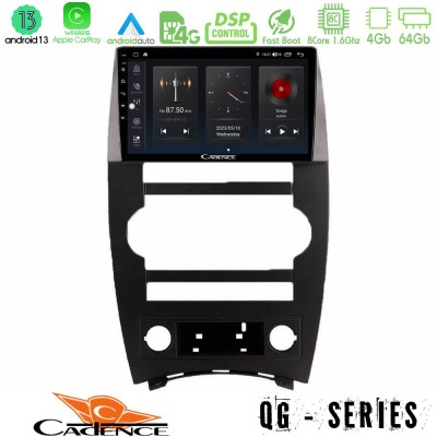 Cadence QG Series 8Core Android13 4+64GB Jeep Commander 2007-2008 Navigation Multimedia Tablet 9