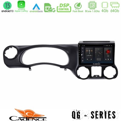 Cadence QG Series 8Core Android13 4+64GB Jeep Wrangler 2011-2014 Navigation Multimedia Tablet 10