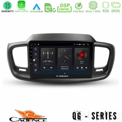 Cadence QG Series 8Core Android13 4+64GB Kia Sorento 2018-2021 Navigation Multimedia Tablet 9