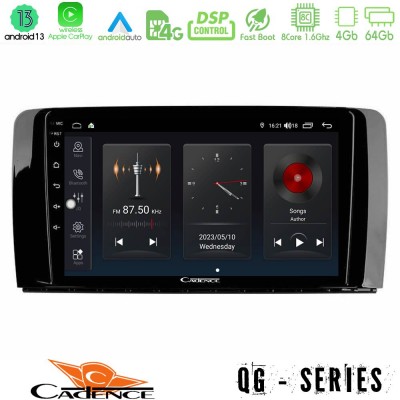 Cadence QG Series 8Core Android13 4+64GB Mercedes R Class Navigation Multimedia Tablet 9