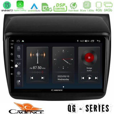 Cadence QG Series 8Core Android13 4+64GB Mitsubishi L200 Navigation Multimedia Tablet 9