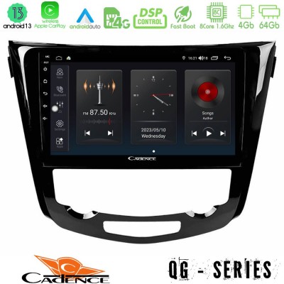 Cadence QG Series 8Core Android13 4+64GB Nissan Qashqai J11 (AUTO A/C) Navigation Multimedia Tablet 10