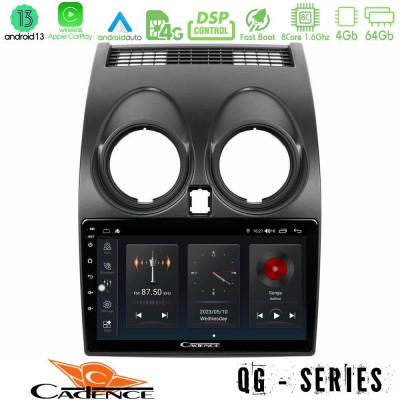 Cadence QG Series 8Core Android13 4+64GB Nissan Qashqai J10 Navigation Multimedia Tablet 9