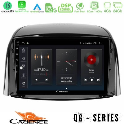 Cadence QG Series 8Core Android13 4+64GB Renault Koleos 2007-2015 Navigation Multimedia Tablet 9