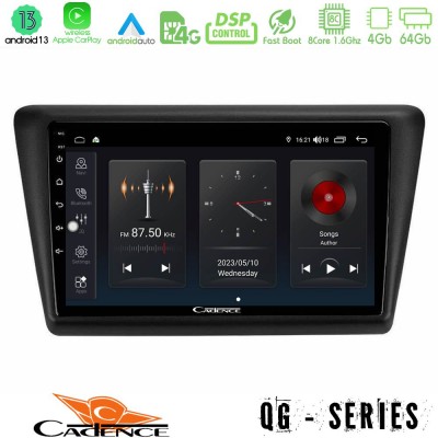 Cadence QG Series 8Core Android13 4+64GB Skoda Rapid 2013-2017 Navigation Multimedia Tablet 9