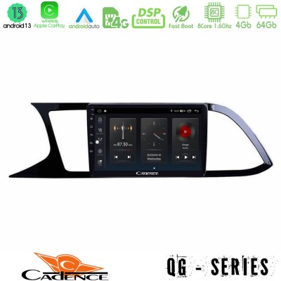 Cadence QG Series 8Core Android13 4+64GB Seat Leon 2013 – 2019 Navigation Multimedia Tablet 9