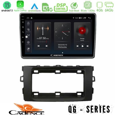 Cadence QG Series 8Core Android13 4+64GB Toyota Auris 2013-2016 Navigation Multimedia Tablet 10