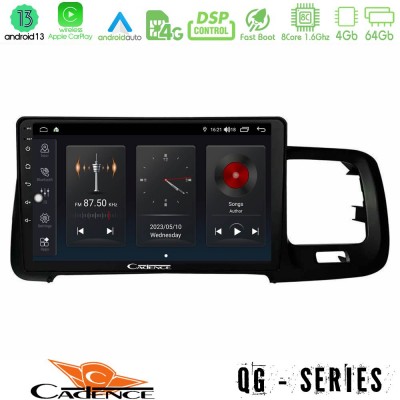 Cadence QG Series 8Core Android13 4+64GB Volvo S60 2010-2018 Navigation Multimedia Tablet 9