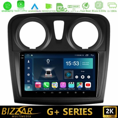 Bizzar G+ Series Dacia Sandero 2014-2020 8core Android12 6+128GB Navigation Multimedia Tablet 9