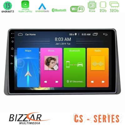 Bizzar CS Series 4Core Android13 2+32GB Dacia Duster 2019-> Navigation Multimedia Tablet 9