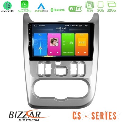 Bizzar CS Series 4Core Android13 2+32GB Dacia Duster/Sandero/Logan Navigation Multimedia Tablet 9