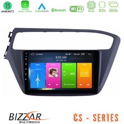 Bizzar CS Series 4Core Android13 2+32GB Hyundai i20 2018-2020 Navigation Multimedia Tablet 9