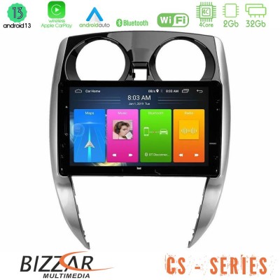 Bizzar CS Series 4Core Android13 2+32GB Nissan Note 2013-2018 Navigation Multimedia Tablet 10