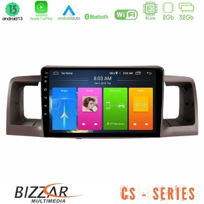 Bizzar CS Series 4Core Android13 2+32GB Toyota Corolla 2002-2006 Navigation Multimedia Tablet 9