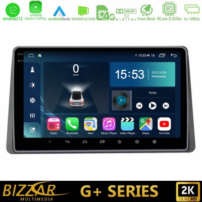 Bizzar G+ Series Dacia Duster 2019-> 8Core Android12 6+128GB Navigation Multimedia Tablet 10