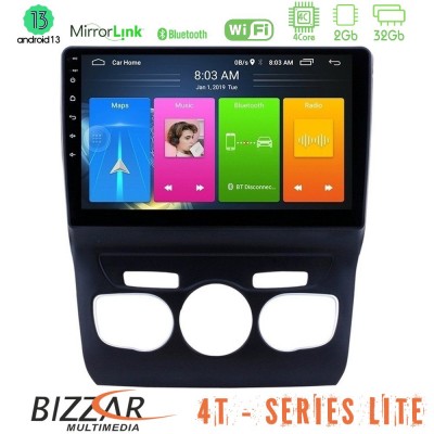 Bizzar 4T Series Citroen C4L 4Core Android12 2+32GB Navigation Multimedia Tablet 10