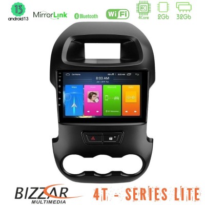 Bizzar 4T Series Ford Ranger 2012-2016 4Core Android13 2+32GB Navigation Multimedia Tablet 9