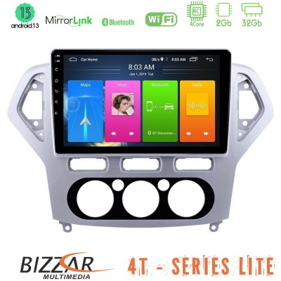 Bizzar 4T Series Ford Mondeo 2007-2010 Manual A/C 4Core Android13 2+32GB Navigation Multimedia Tablet 10