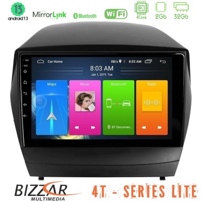 Bizzar 4T Series Hyundai IX35 Auto A/C 4Core Android13 2+32GB Navigation Multimedia Tablet 10