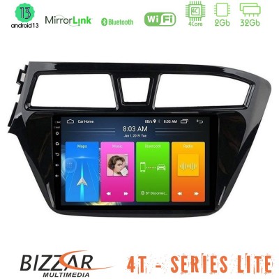 Bizzar 4T Series Hyundai i20 2014-2018 4Core Android13 2+32GB Navigation Multimedia Tablet 9