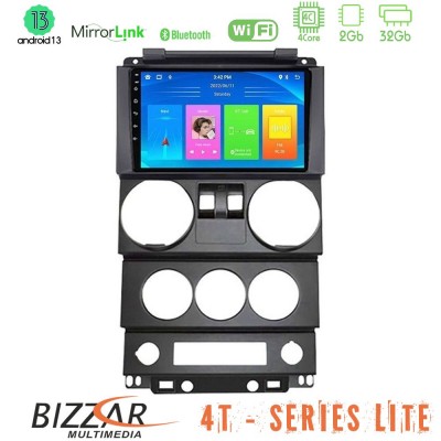 Bizzar 4T Series Jeep Wrangler 2Door 2008-2010 4Core Android13 2+32GB Navigation Multimedia Tablet 9