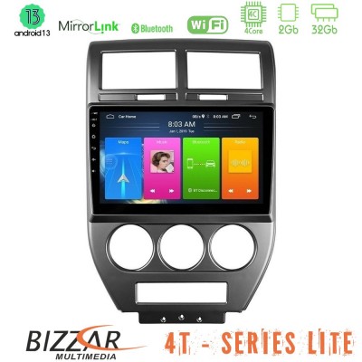 Bizzar 4T Series Jeep Compass/Patriot 2007-2009 4Core Android12 2+32GB Navigation Multimedia Tablet 10