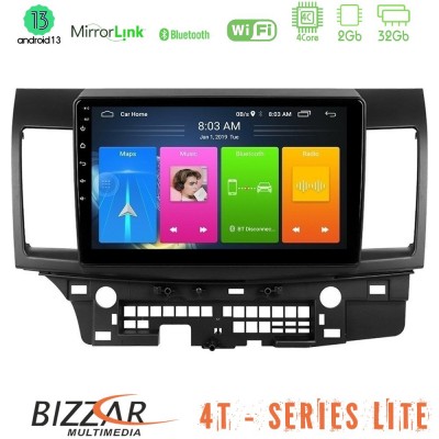 Bizzar 4T Series Mitsubishi Lancer 2008 – 2015 4Core Android13 2+32GB Navigation Multimedia Tablet 10