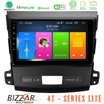 Bizzar 4T Series Mitsubishi Outlander/Citroen C-Crosser/Peugeot 4007 4Core Android13 2+32GB Navigation Multimedia Tablet 9