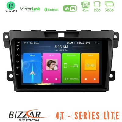 Bizzar 4T Series Mazda CX-7 2007-2011 4Core Android13 2+32GB Navigation Multimedia Tablet 9