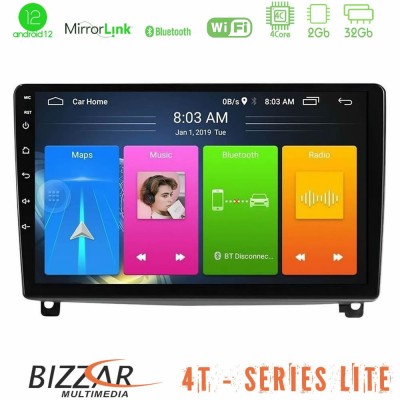 Bizzar 4T Series Peugeot 407 4core Android13 2+32GB Navigation Multimedia Tablet 9