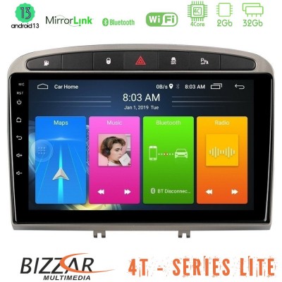 Bizzar 4T Series Peugeot 308/RCZ 4Core Android13 2+32GB Navigation Multimedia Tablet 9