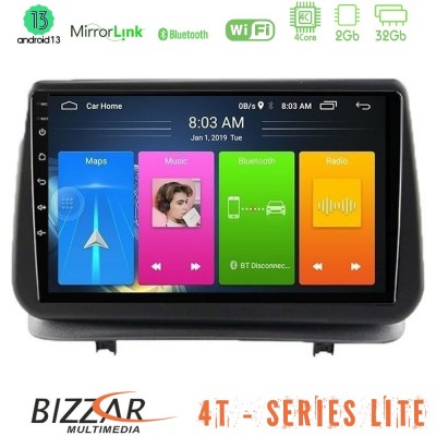 Bizzar 4T Series Renault Clio 2005-2012 4Core Android13 2+32GB Navigation Multimedia Tablet 9