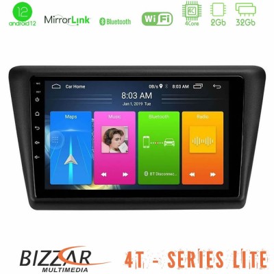 Bizzar 4T Series Skoda Rapid 2013-2017 4core Android13 2+32GB Navigation Multimedia Tablet 9